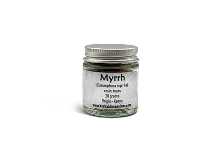 Myrrh in jars